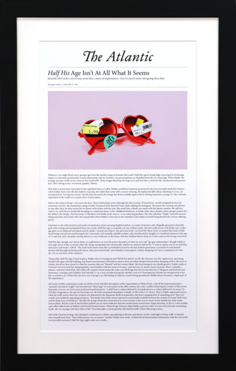 Custom Framed The Atlantic Article for Jennette McCurdy