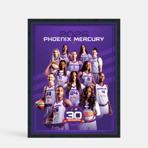 Framed Poster of Phoenix Mercury Team with Slam Dunk Frame Option