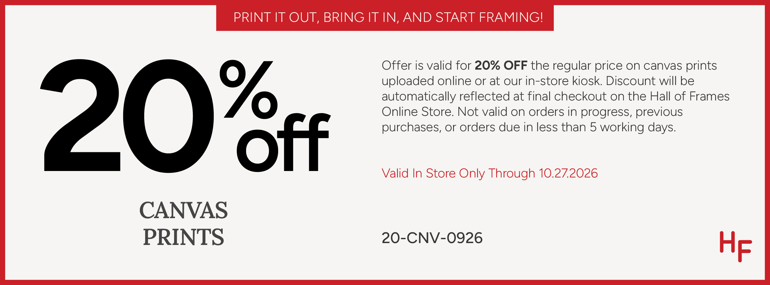 20 Percent Off Canvas Prints Coupon